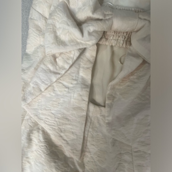 Anthropologie Cream Strapless Dress with Bow - Picture 7 of 8